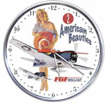 F6F Hellcat "American Beauties" Collectible Wall Clock